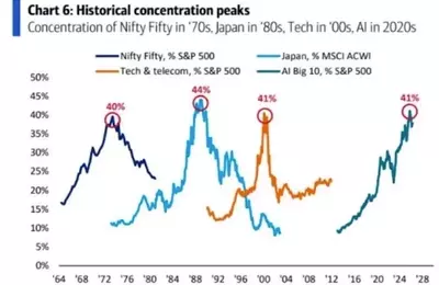 Concentration of AI Stocks Mirrors Past Market Bubbles